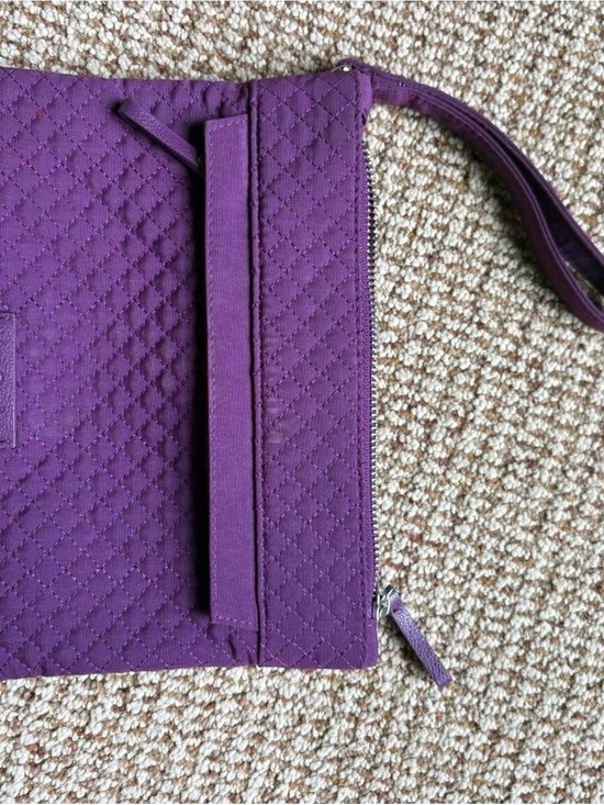 Vera Bradley Handbags - Vera Bradley Deep Purple Quilted Wristlet Crossbody